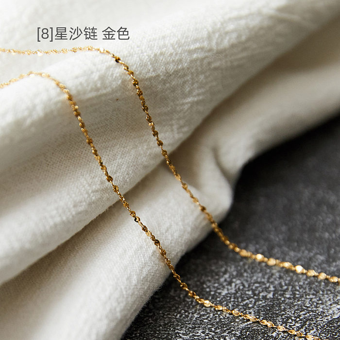 Simple Style Flower Stainless Steel Chain Necklace 1 Piece