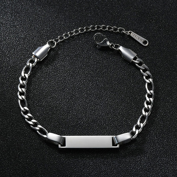 Simple Curved Lettering Bracelet