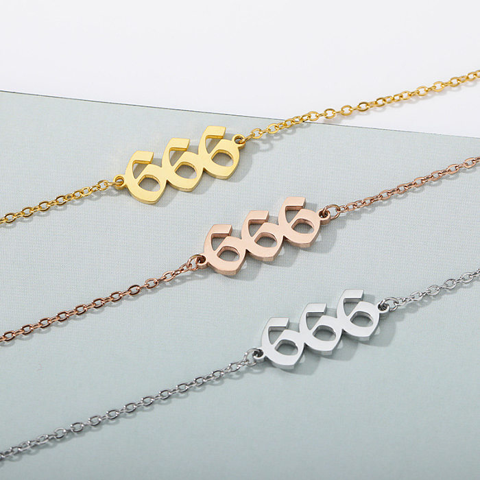 Bracelet porte-bonheur avec chiffres ange, en acier inoxydable, pour hommes et femmes