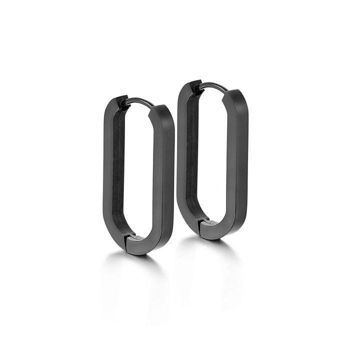 1 Pair Simple Style Star Stainless Steel  Plating Hoop Earrings