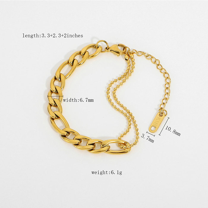 Simple Fashion Stitching Multifunctional Gold-plated Stainless Steel Bracelet
