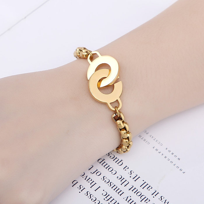 New Simple Thick Chain Chain Stainless Steel Bracelet