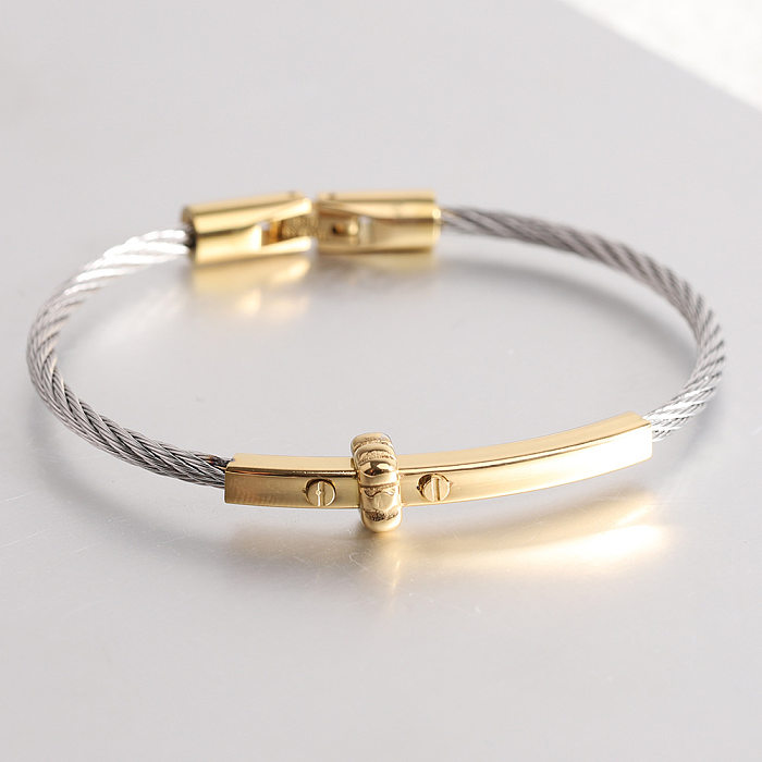 Basic Solid Color Stainless Steel Plating Bangle