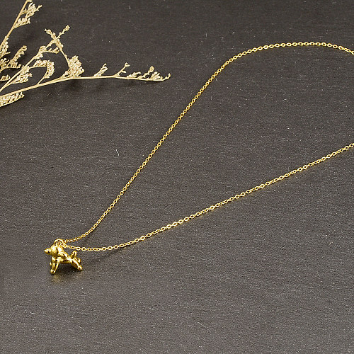 Cute Animal Stainless Steel Pendant Necklace Plating No Inlaid Stainless Steel  Necklaces