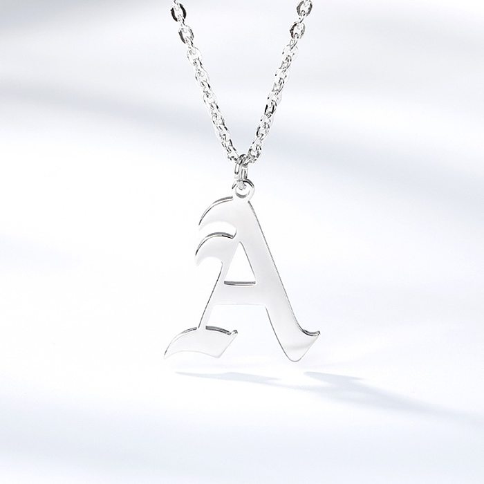 1 Piece Ethnic Style Letter Stainless Steel  Plating Pendant Necklace