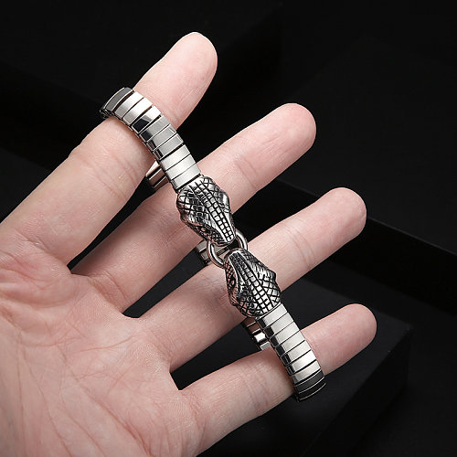 Retro Snake Titanium Steel Stripe Bracelets 1 Piece