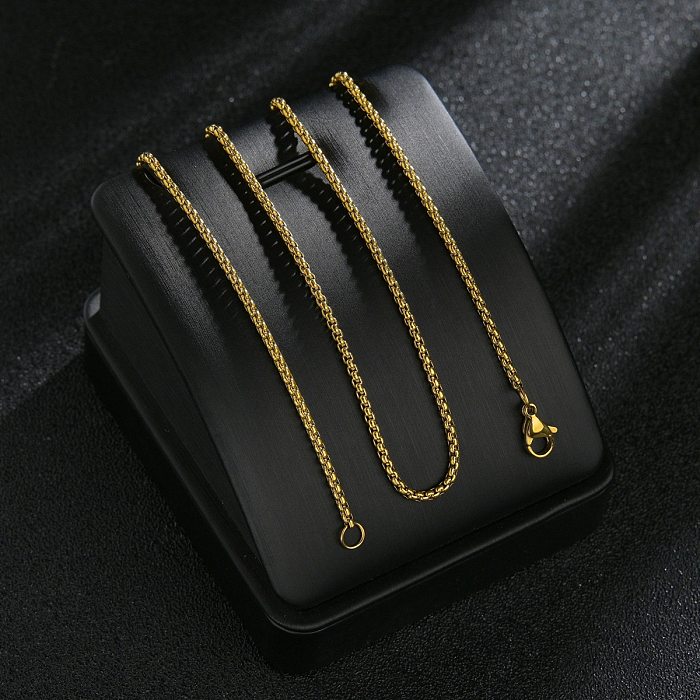 Stainless Steel  Square Chain Necklace Pendant Chain Necklace Bracelet