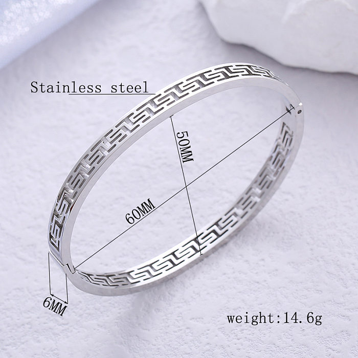 Wholesale Basic Geometric Stainless Steel Bangle