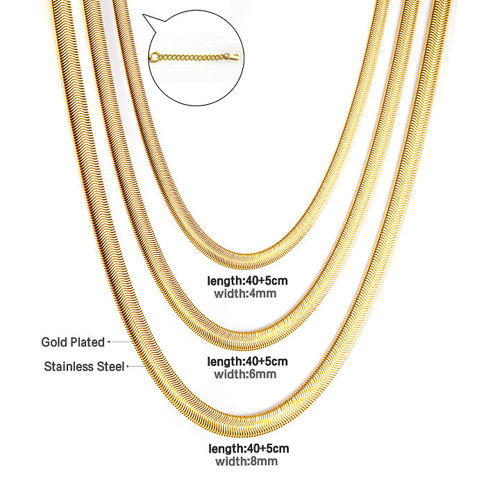 Modische Halskette mit geometrischer Edelstahl-Beschichtung
