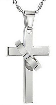 Simple Style Cross Stainless Steel  Stainless Steel Plating Gold Plated Pendant Necklace