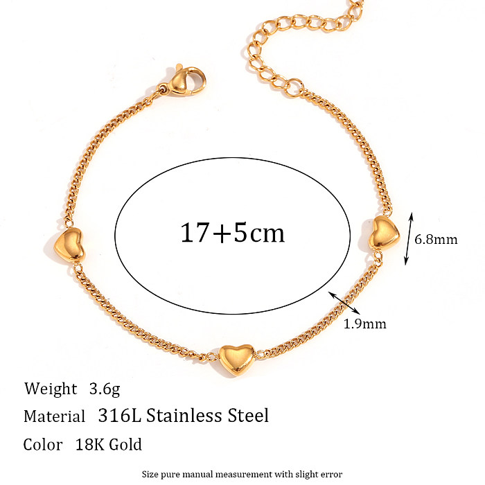 Colar chapeada ouro de aço inoxidável do pendente 18K da forma simples do coração do estilo no volume