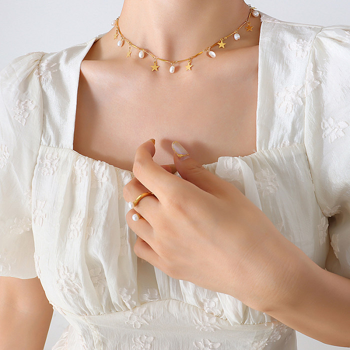 Damenmode-Herzform-Edelstahl-Halskette mit Edelstahl-Halsketten