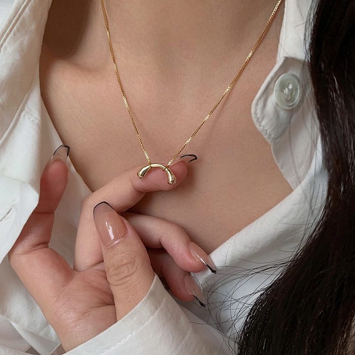 Simple Style Geometric Stainless Steel Pendant Necklace