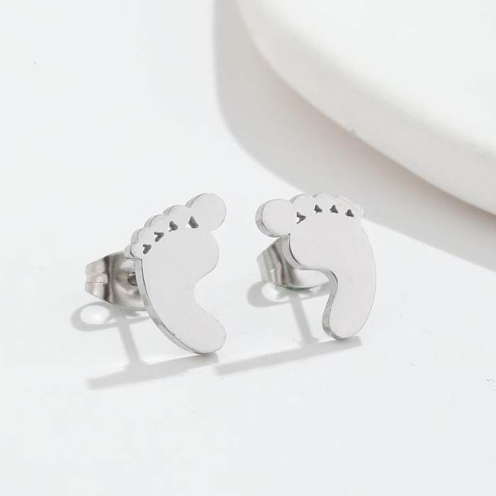 Fashion Cactus Sun Stainless Steel  Plating Hollow Out Ear Studs 1 Pair