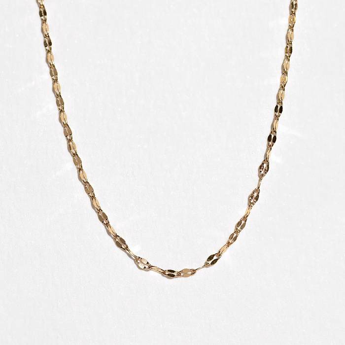 Retro Simple Style Solid Color Stainless Steel Plating Necklace
