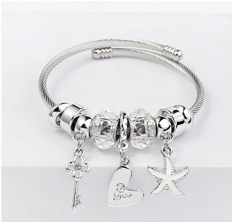 Sweet Star Stainless Steel Plating Bangle