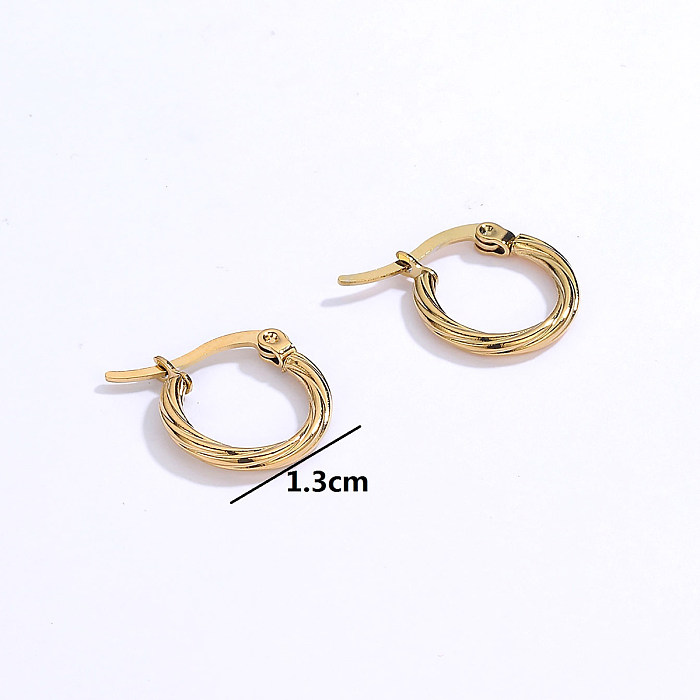 Neue Mode kleine geometrische einfache Beschichtung 18K Gold Edelstahl Ohrring