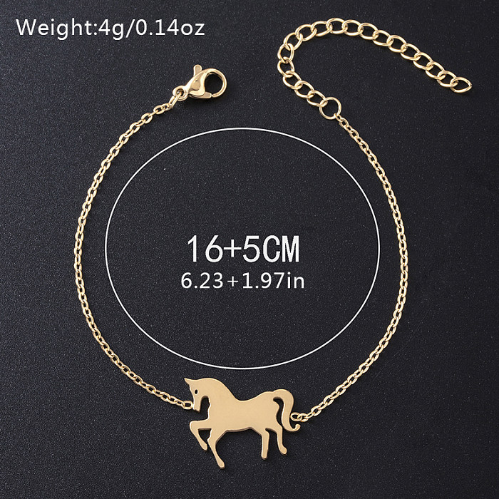 French Style Simple Style Animal Stainless Steel Chain Bracelets