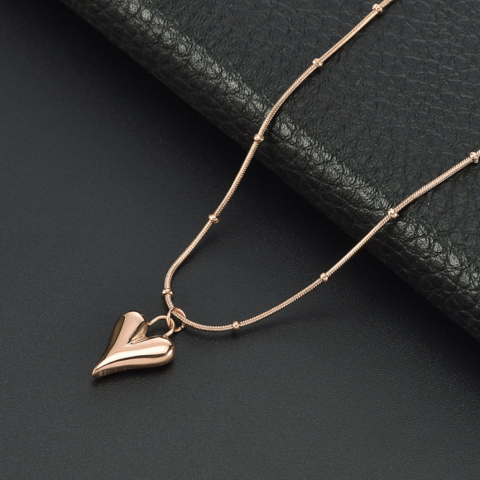 Elegant Sweet Heart Shape Stainless Steel Pendant Necklace