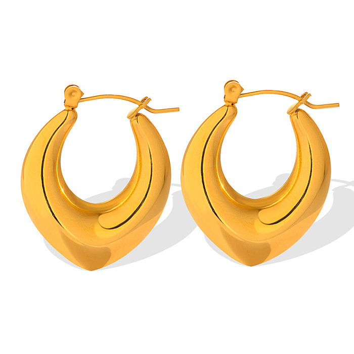 Simple Style Geometric Stainless Steel Earrings Plating Stainless Steel  Earrings