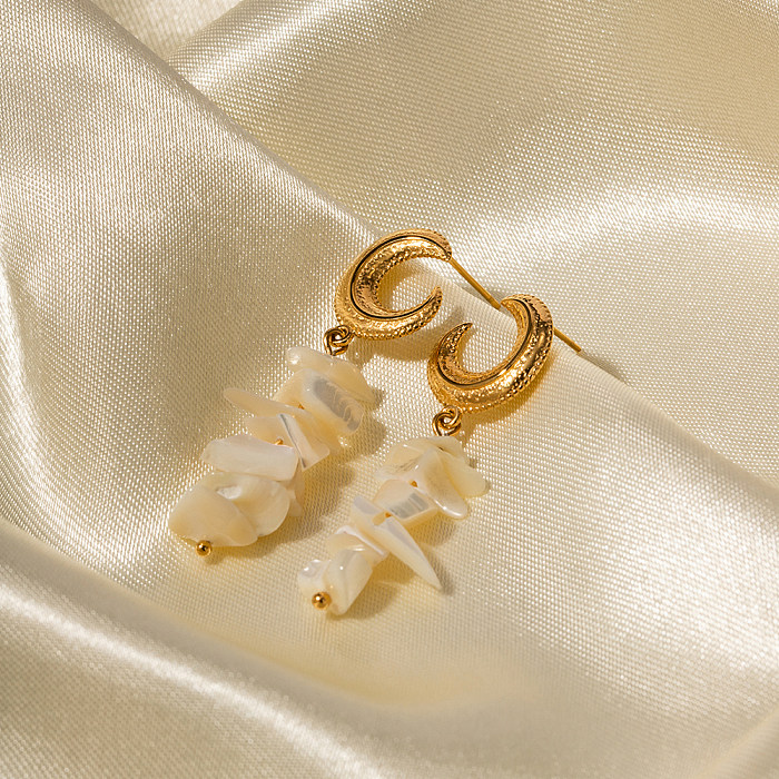 زوج واحد من الأقراط المطلية بالذهب عيار 1 قيراط المصنوعة من الفولاذ المقاوم للصدأ المطلي بالألوان الصلبة على طراز IG