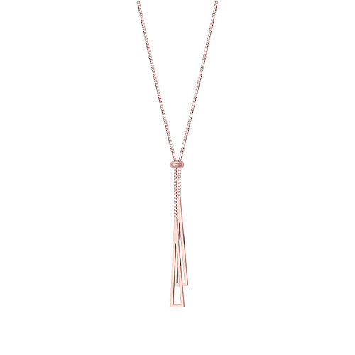 Lady Solid Color Stainless Steel Plating Sweater Chain