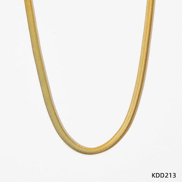 Geometrische Halskette im Vintage-Stil mit Edelstahlbeschichtung, 1 Stück