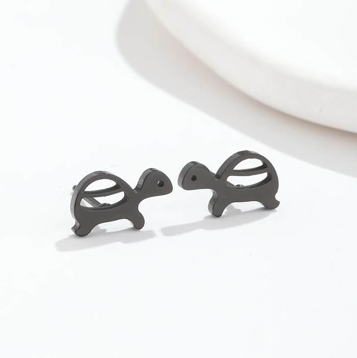 Fashion Tortoise Stainless Steel  Plating Ear Studs 1 Pair