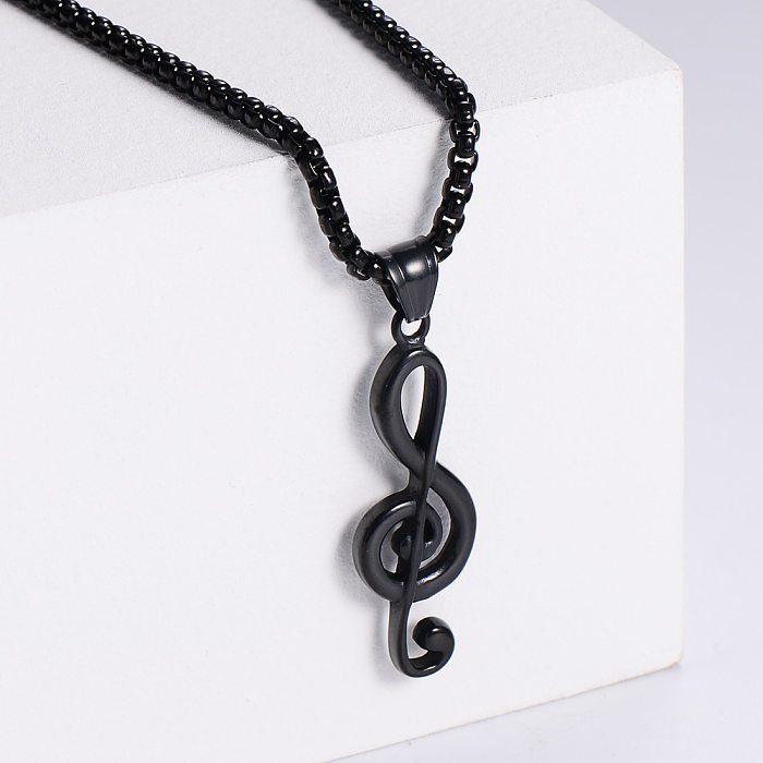 AML Simple Style japonais et coréen galvanoplastie symbole de musique hommes et femmes Note de musique ornement cadeau