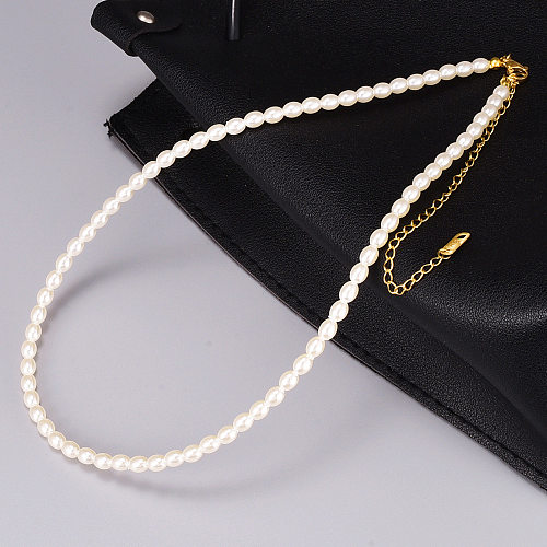 Simple Beads Stainless Steel Clavicle Chain