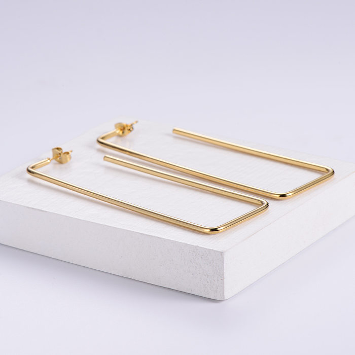 Stainless Steel Square Fashion Earrings Wholesale Jewelry jewelry