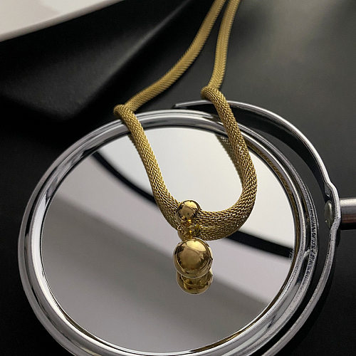 Fashion Ball Stainless Steel Pendant Necklace 1 Piece