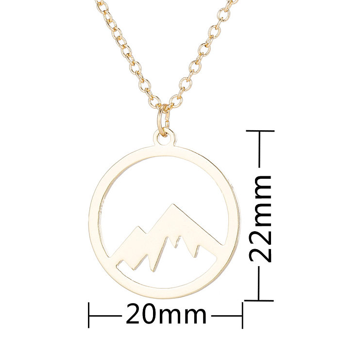 1 Stück Fashion Mountain Edelstahl-Anhänger-Halskette