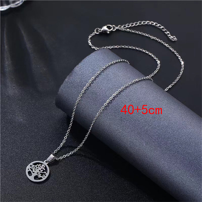 Sweet Bc1035 Lucky Tree Stainless Steel  Plating Pendant Necklace