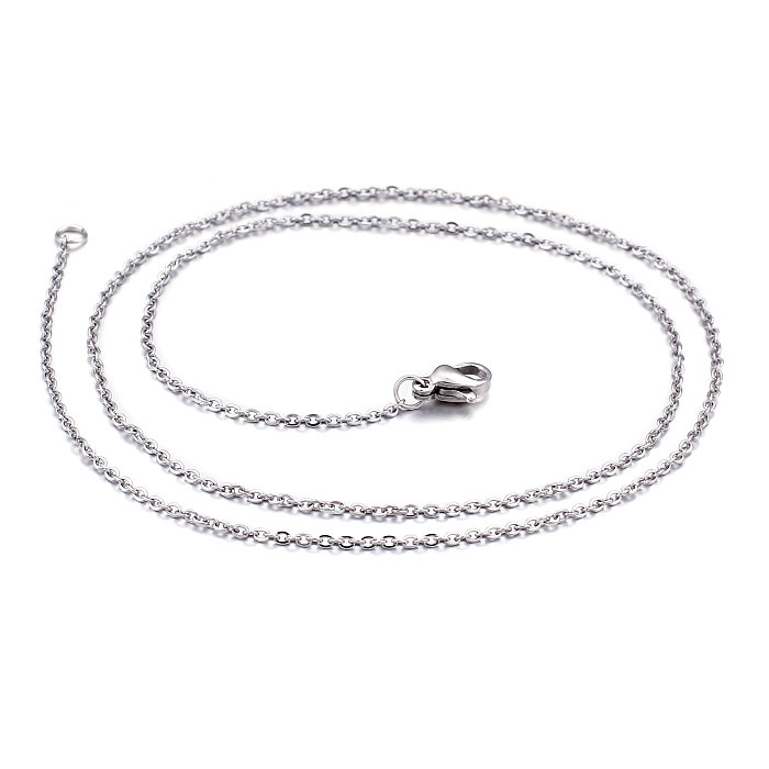 Kalen nuevo collar de acero inoxidable colgante collar cadena de soldadura cadena de clavícula fábrica en stock al por mayor