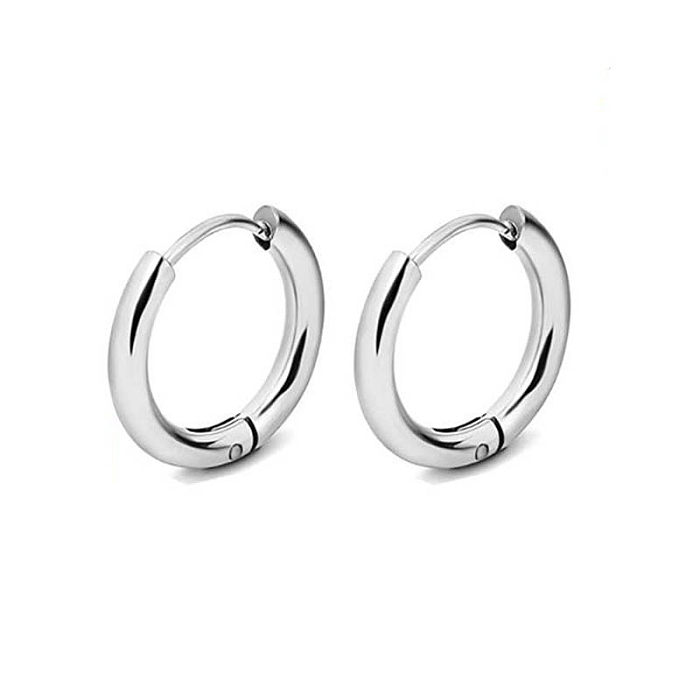 1 Piece Hip-Hop Basic Geometric Stainless Steel  Stainless Steel Earrings