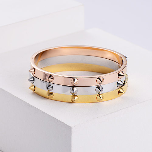 Simple Fashion Stainless Steel Nail Spike Buckle Bracelet Wholesale jewelry
