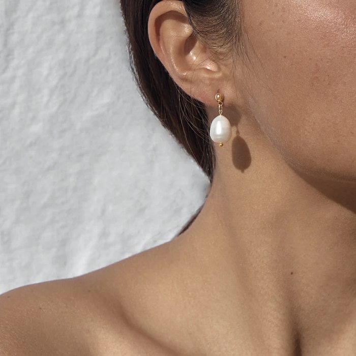 Boucles d'oreilles pendantes en acier inoxydable, bijoux simples, vente en gros