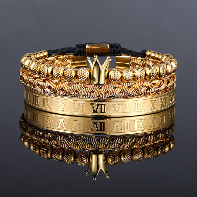 Punk Crown Edelstahl Armbänder Armreif