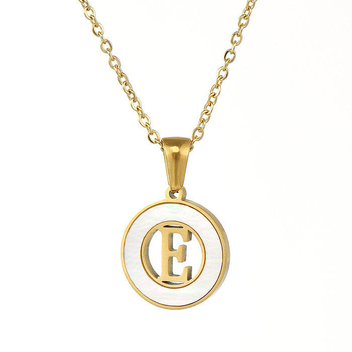 Fashion Letter Stainless Steel  Pendant Necklace 1 Piece