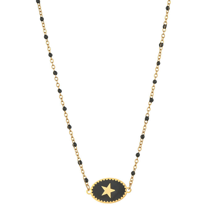 Casual Star Stainless Steel  Alloy Plating Pendant Necklace