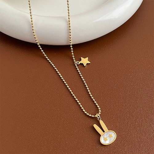 Fashion Rabbit Star Stainless Steel  Stainless Steel Necklace Plating Stainless Steel  Necklaces