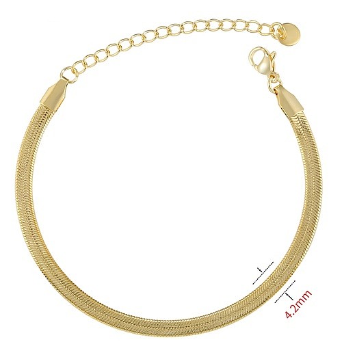 Wholesale Elegant Geometric Stainless Steel 18K Gold Plated Bracelets
