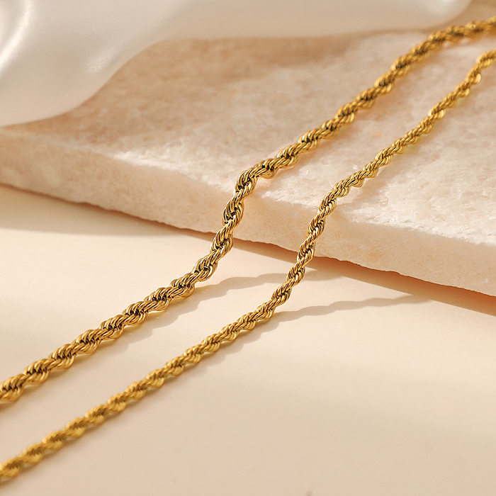 Fashion Twist Stainless Steel  Plating Necklace