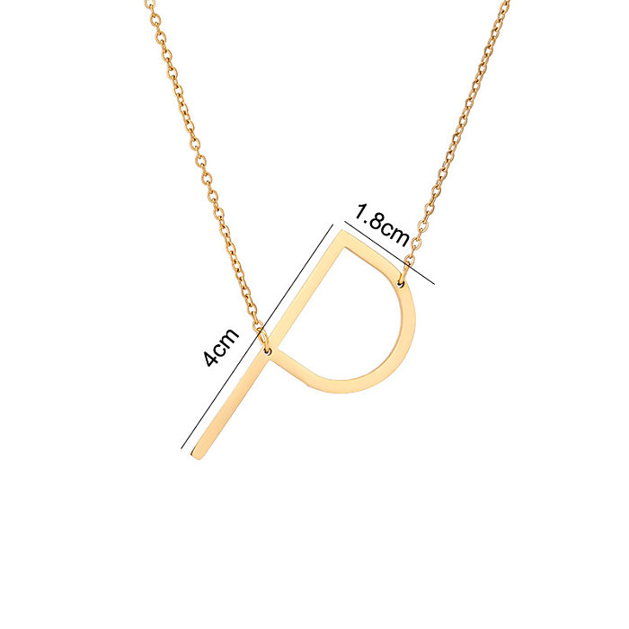 Simple Style Letter Stainless Steel  Stainless Steel Plating Necklace
