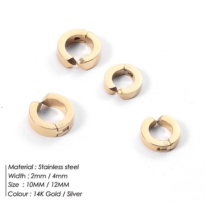 Simple Style Geometric Stainless Steel  Plating Ear Clips 1 Piece