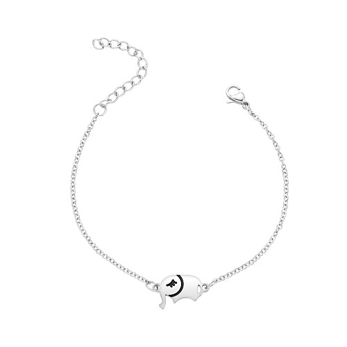 Cute Simple Style Bear Elephant Stainless Steel Bracelets In Bulk