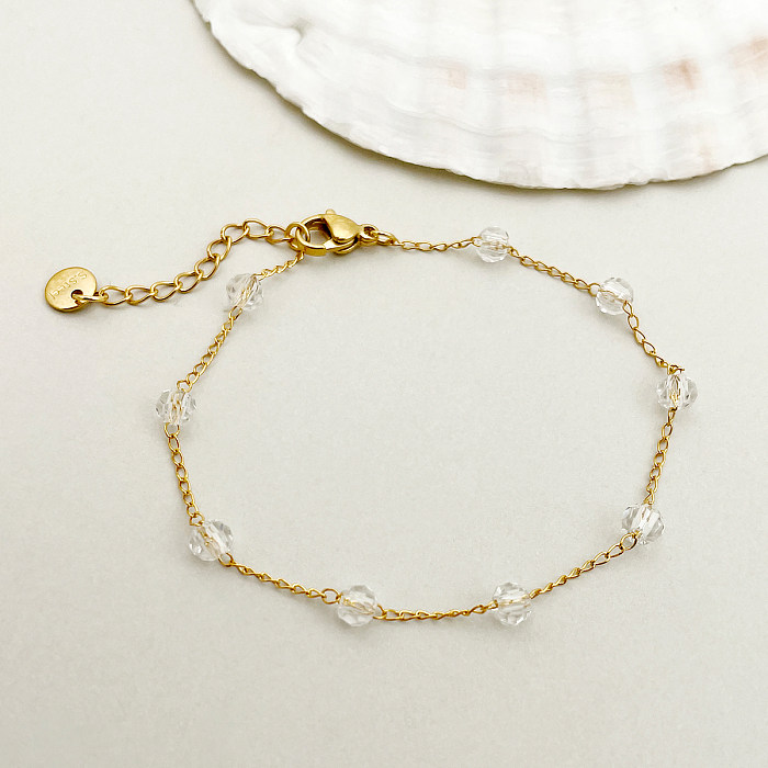 Vintage Style Simple Style Solid Color Stainless Steel Plating Gold Plated Bracelets