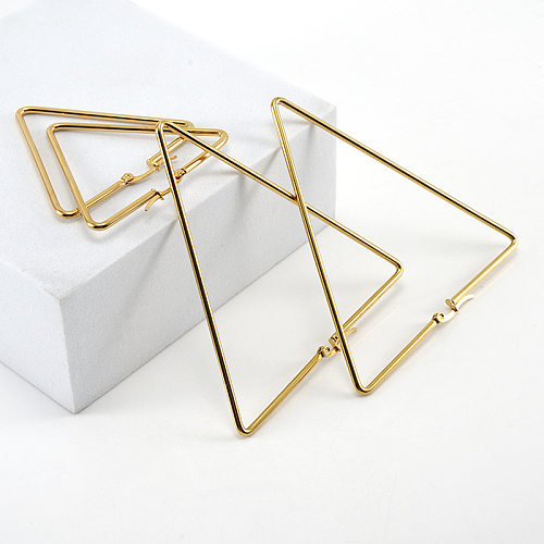 Fashion Triangle Stainless Steel  Earrings Plating Stainless Steel  Earrings