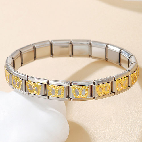 Classic Style Butterfly Stainless Steel Plating Bangle